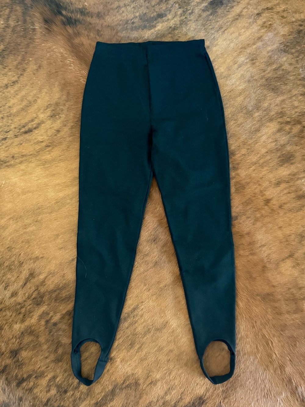 Massimo Dutti Black Stirrup Leggings for Women